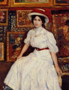 Georges Lemmen : Young Girl in White